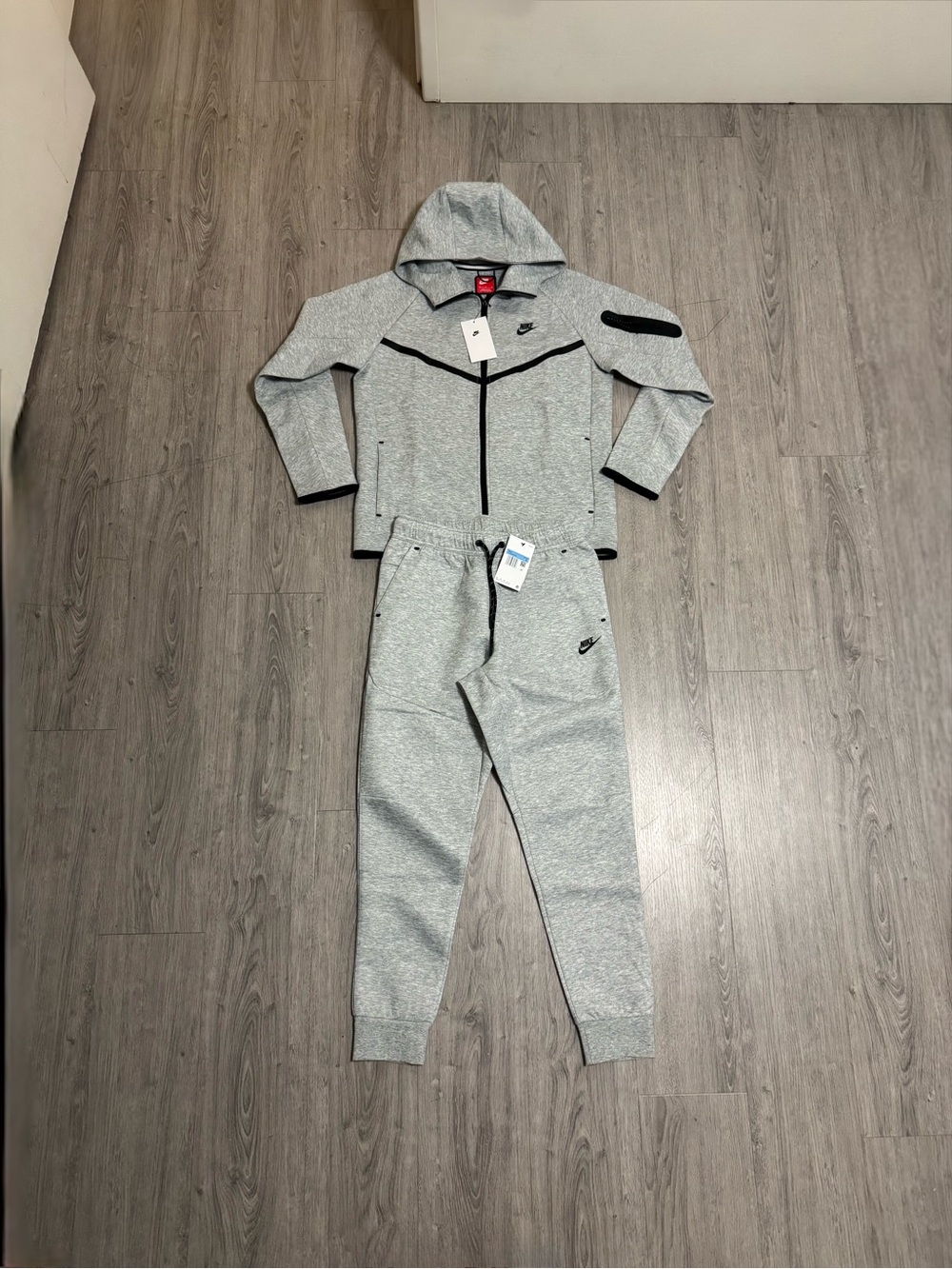 Grey Nike tech tracksuit